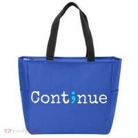 Semicolon Continue Tal Health Awareness Meaningful Gift Tote Bag thumb 0