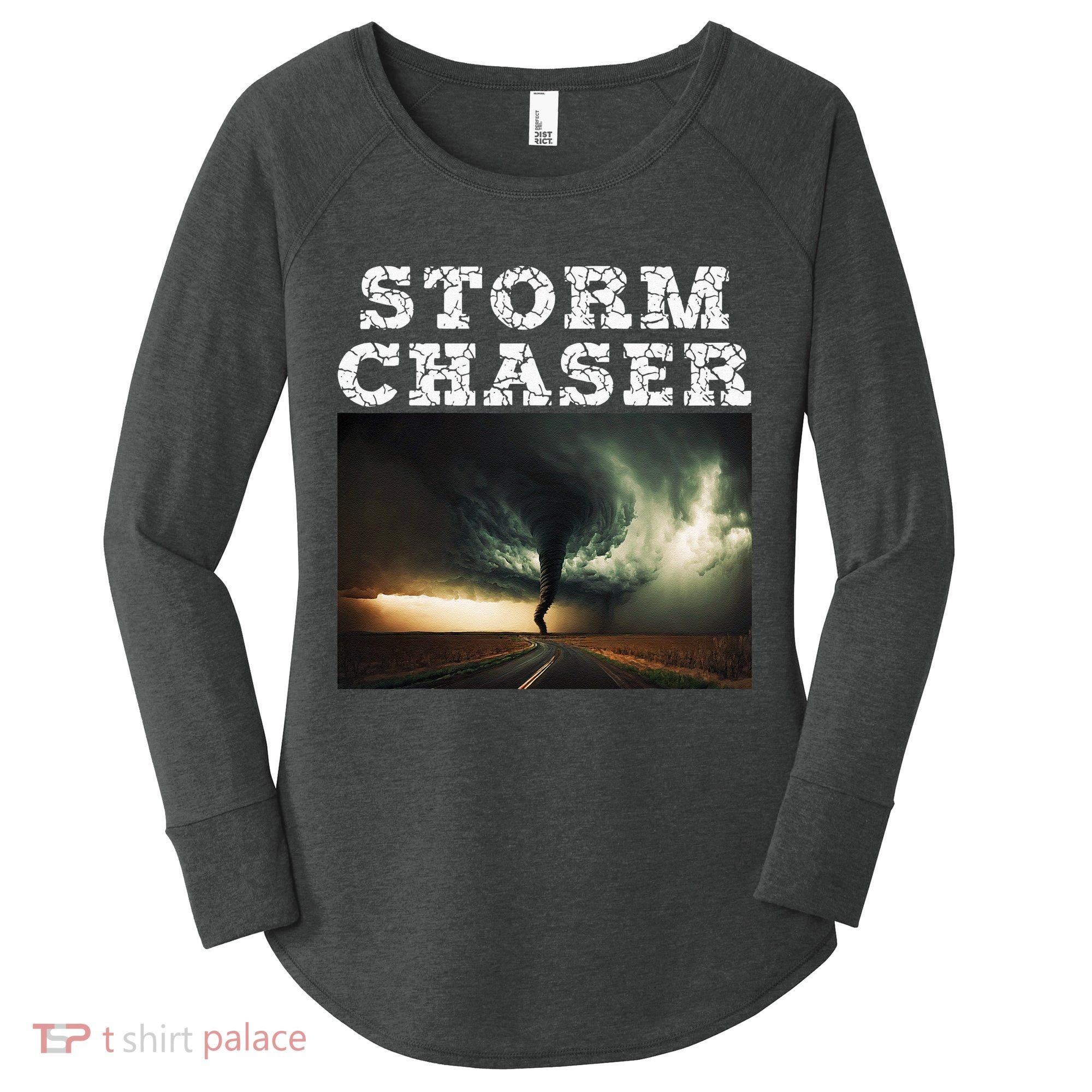Storm Chaser Tornado Picture Meteorologist Weather Women's Perfect Tri Tunic Long Sleeve Shirt