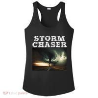 Storm Chaser Tornado Picture Meteorologist Weather Ladies PosiCharge Competitor Racerback Tank thumb 0