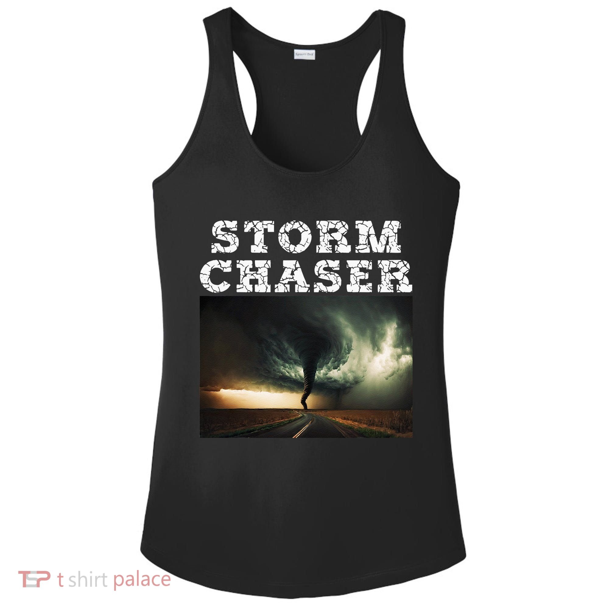 Storm Chaser Tornado Picture Meteorologist Weather Ladies PosiCharge Competitor Racerback Tank