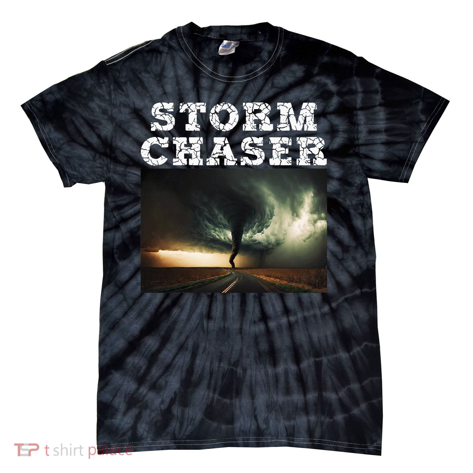 Storm Chaser Tornado Picture Meteorologist Weather Tie-Dye T-Shirt