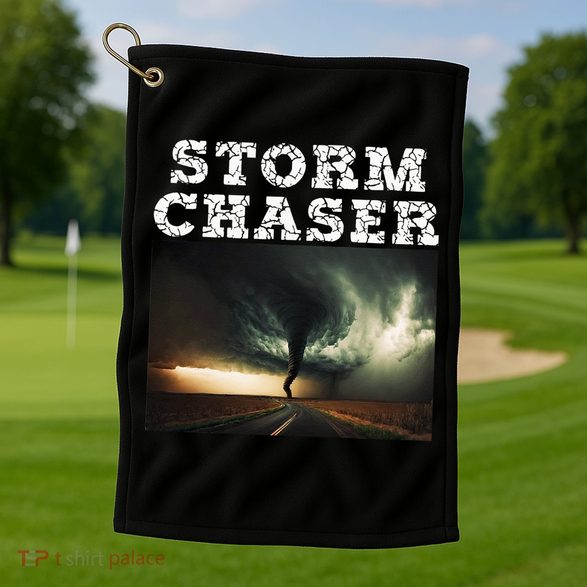 Storm Chaser Tornado Picture Meteorologist Weather Golf Towel