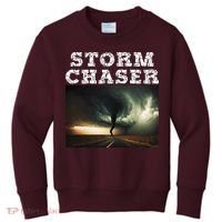 Storm Chaser Tornado Picture Meteorologist Weather Kids Sweatshirt thumb 0