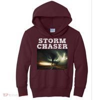 Storm Chaser Tornado Picture Meteorologist Weather Kids Hoodie thumb 0