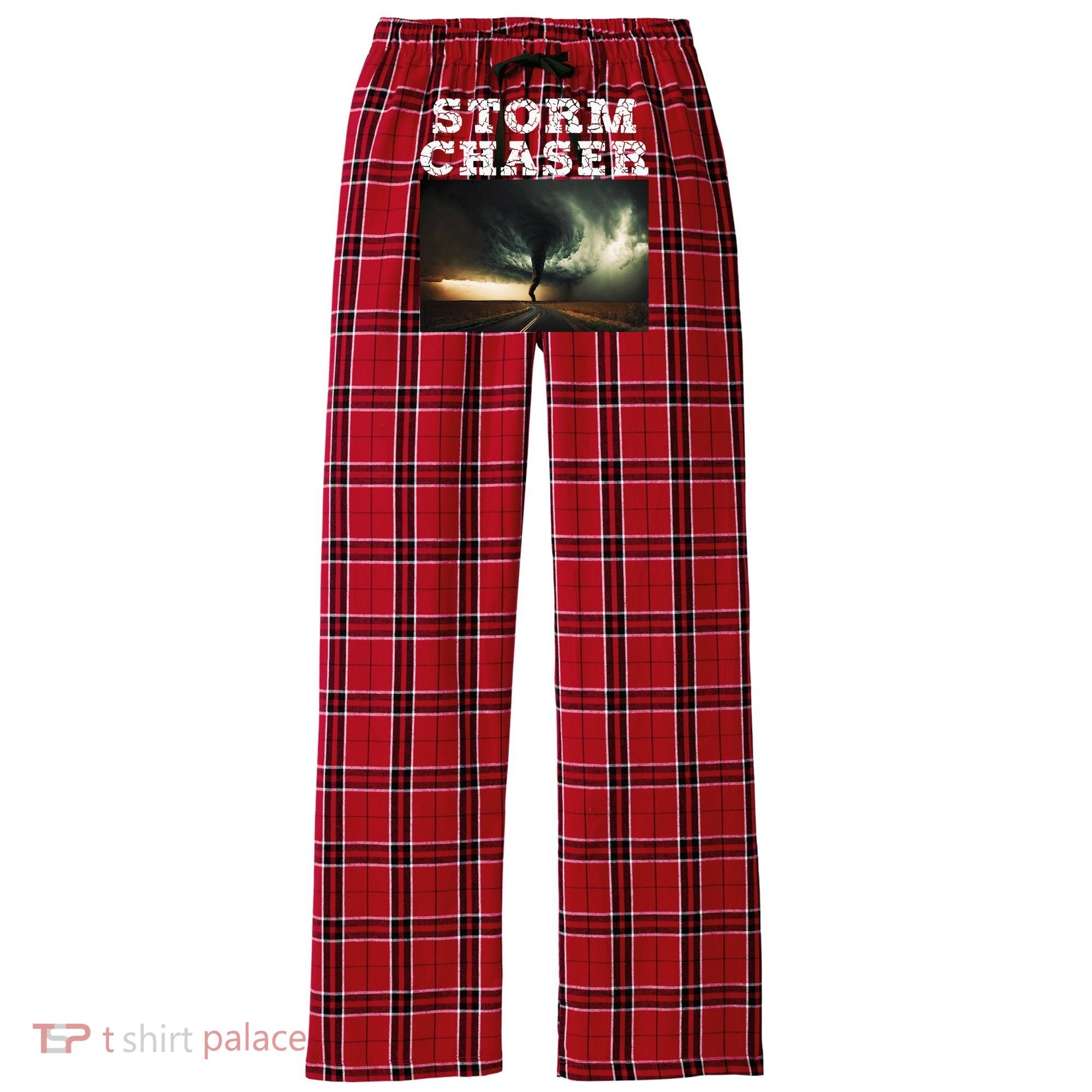 Storm Chaser Tornado Picture Meteorologist Weather Women's Flannel Plaid Pajama Pants