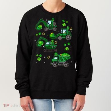 Shamrock Construction Truck St Patricks Day Irish Boy Women's Sweatshirt