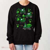 Shamrock Construction Truck St Patricks Day Irish Boy Women's Sweatshirt thumb 0