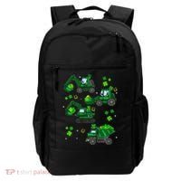 Shamrock Construction Truck St Patricks Day Irish Boy Backpack thumb 0