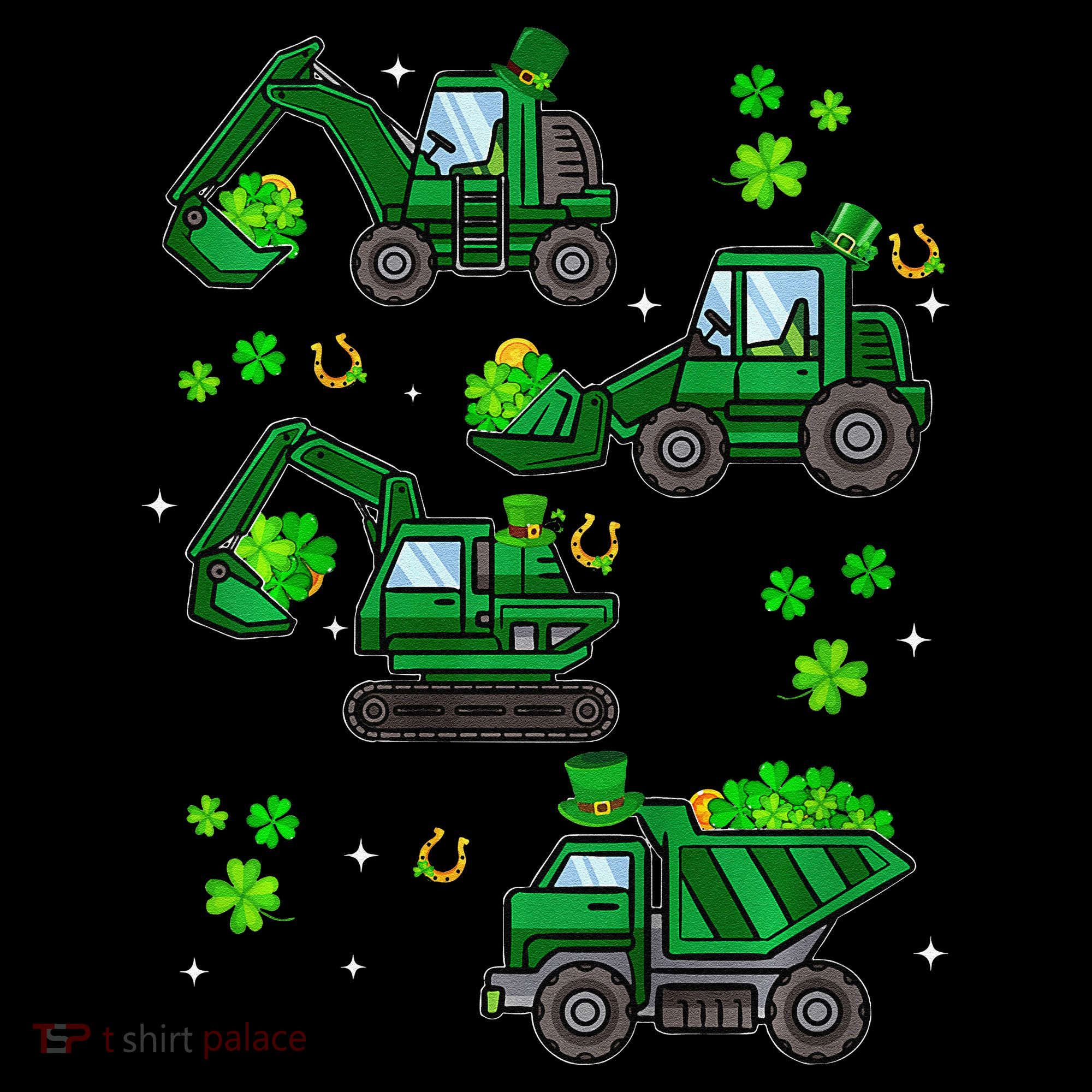 Shamrock Construction Truck St Patricks Day Irish Boy Women's Hoodie