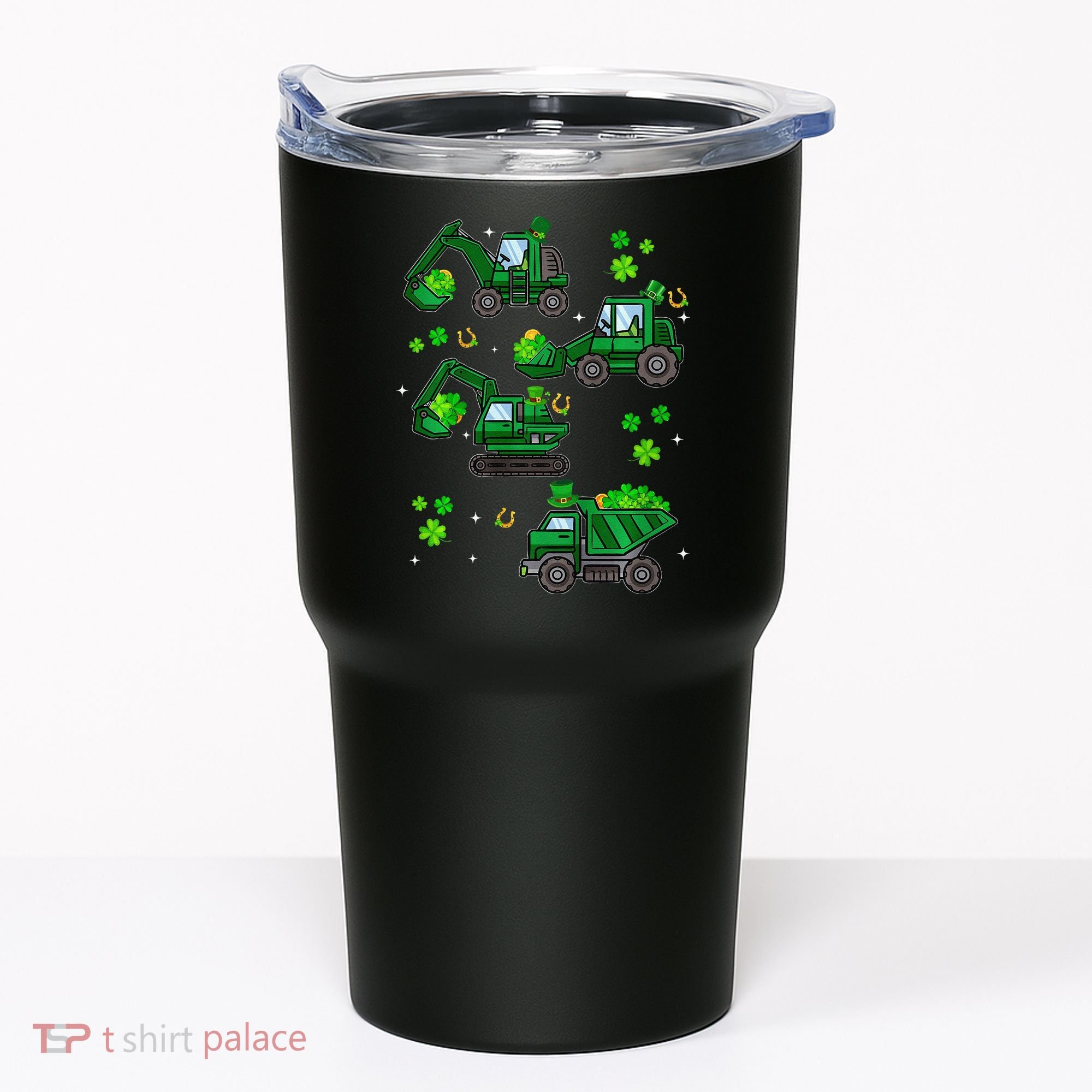 Shamrock Construction Truck St Patricks Day Irish Boy Tumbler