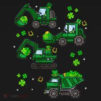 Shamrock Construction Truck St Patricks Day Irish Boy Women's Tank Top thumb 5