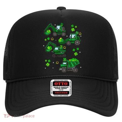 Shamrock Construction Truck St Patricks Day Irish Boy Hat