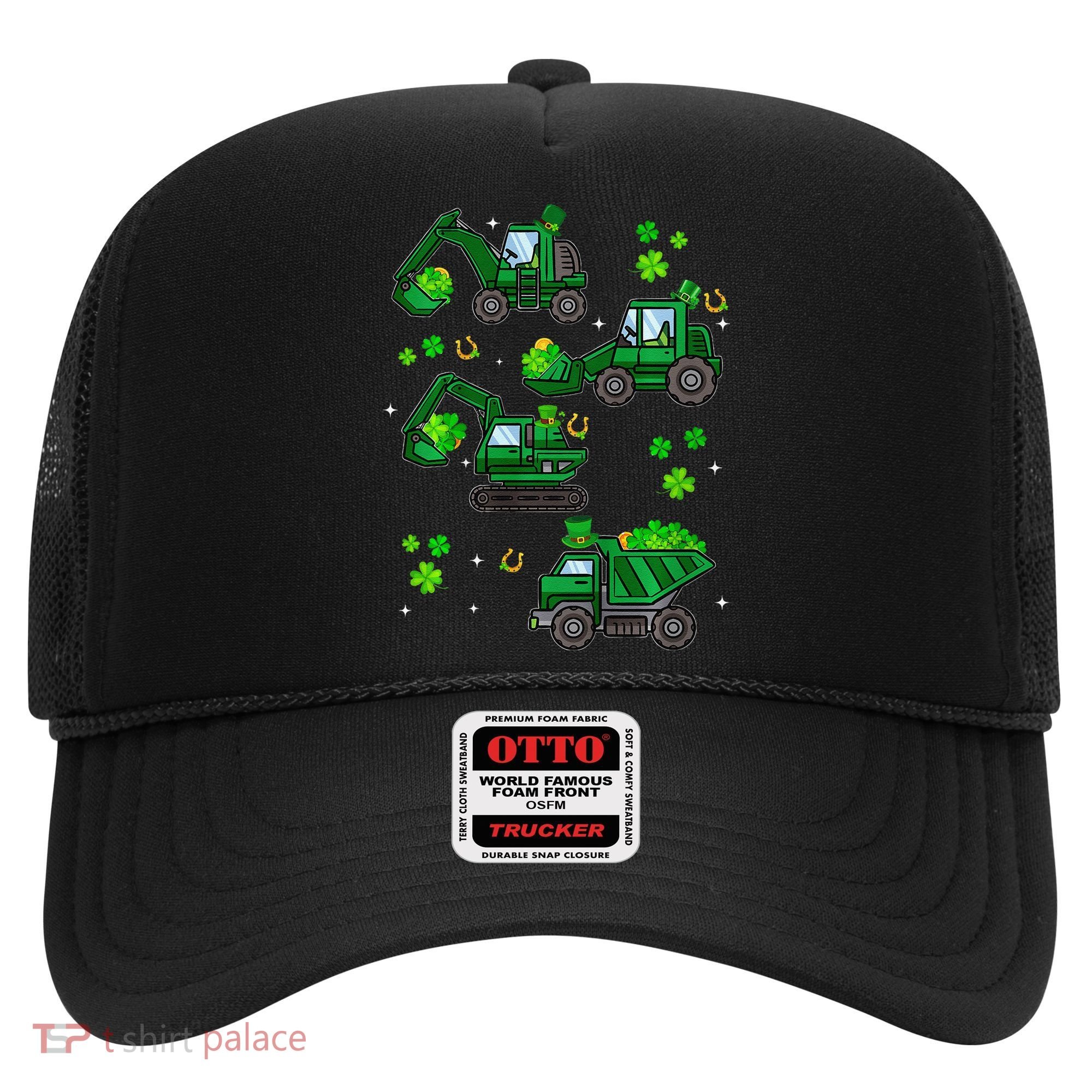 Shamrock Construction Truck St Patricks Day Irish Boy Hat