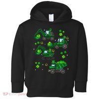 Shamrock Construction Truck St Patricks Day Irish Boy Toddler Hoodie thumb 0