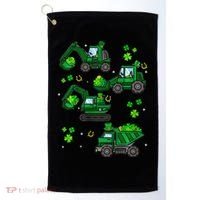 Shamrock Construction Truck St Patricks Day Irish Boy Golf Towel thumb 0
