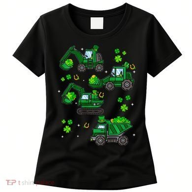 Shamrock Construction Truck St Patricks Day Irish Boy Women's T-Shirt