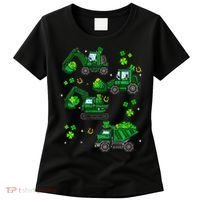 Shamrock Construction Truck St Patricks Day Irish Boy Women's T-Shirt thumb 0