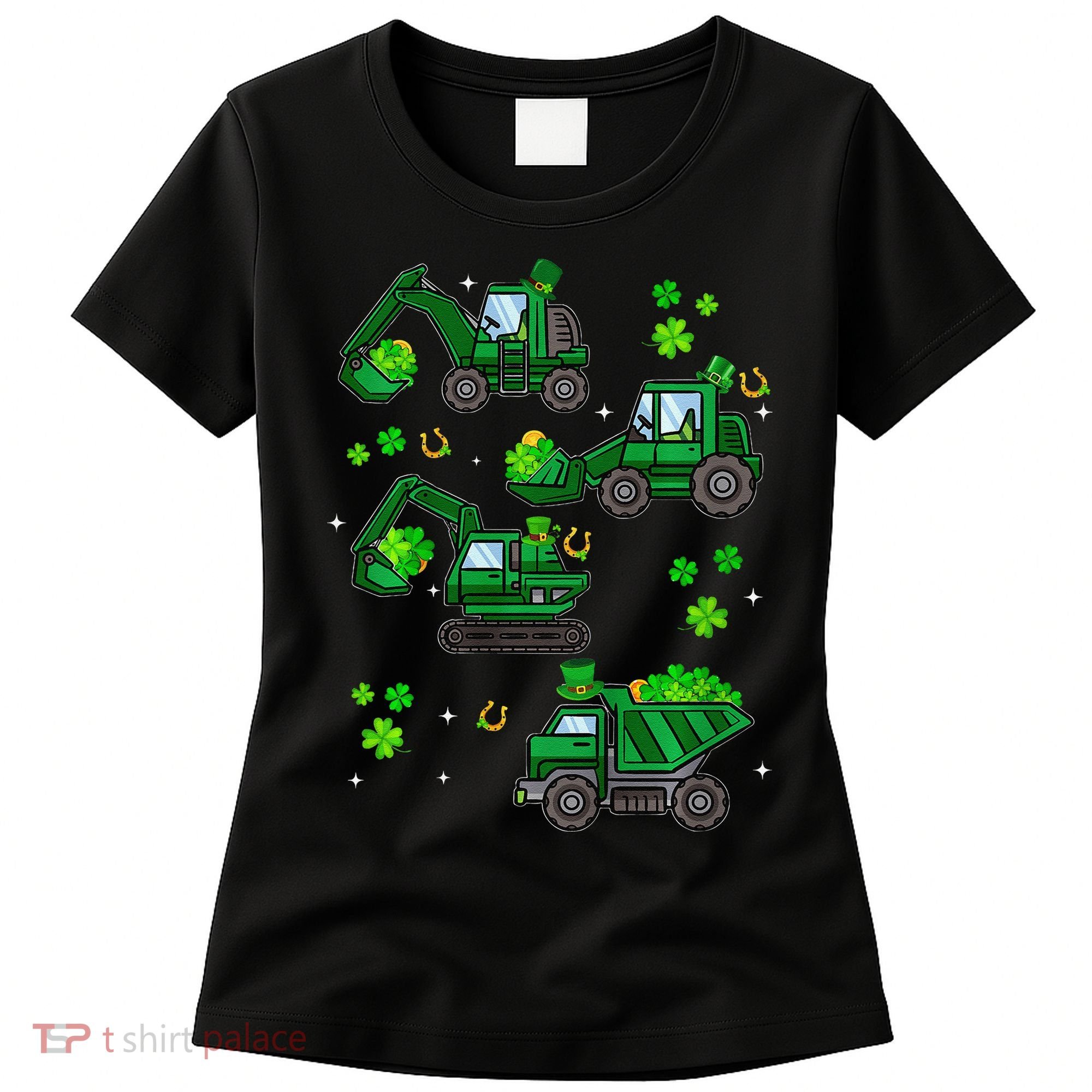 Shamrock Construction Truck St Patricks Day Irish Boy Women's T-Shirt