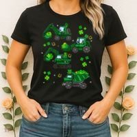 Shamrock Construction Truck St Patricks Day Irish Boy Women's T-Shirt thumb 2
