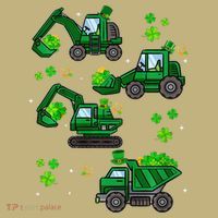 Shamrock Construction Truck St Patricks Day Irish Boy Mousepad thumb 1