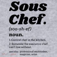 Sous Chef T Funny Definition Women's Racerback Cropped Tank thumb 2