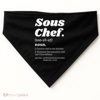 Sous Chef T Funny Definition USA-Made Doggie Bandana thumb 0