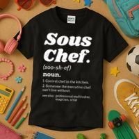 Sous Chef T Funny Definition Kids T-Shirt thumb 3