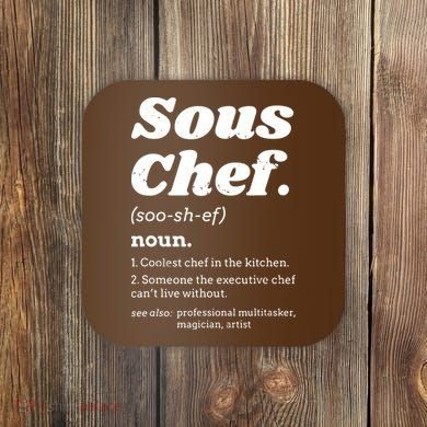 Sous Chef T Funny Definition Coaster