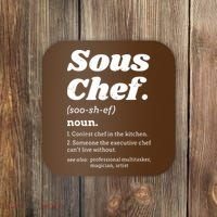 Sous Chef T Funny Definition Coaster thumb 0