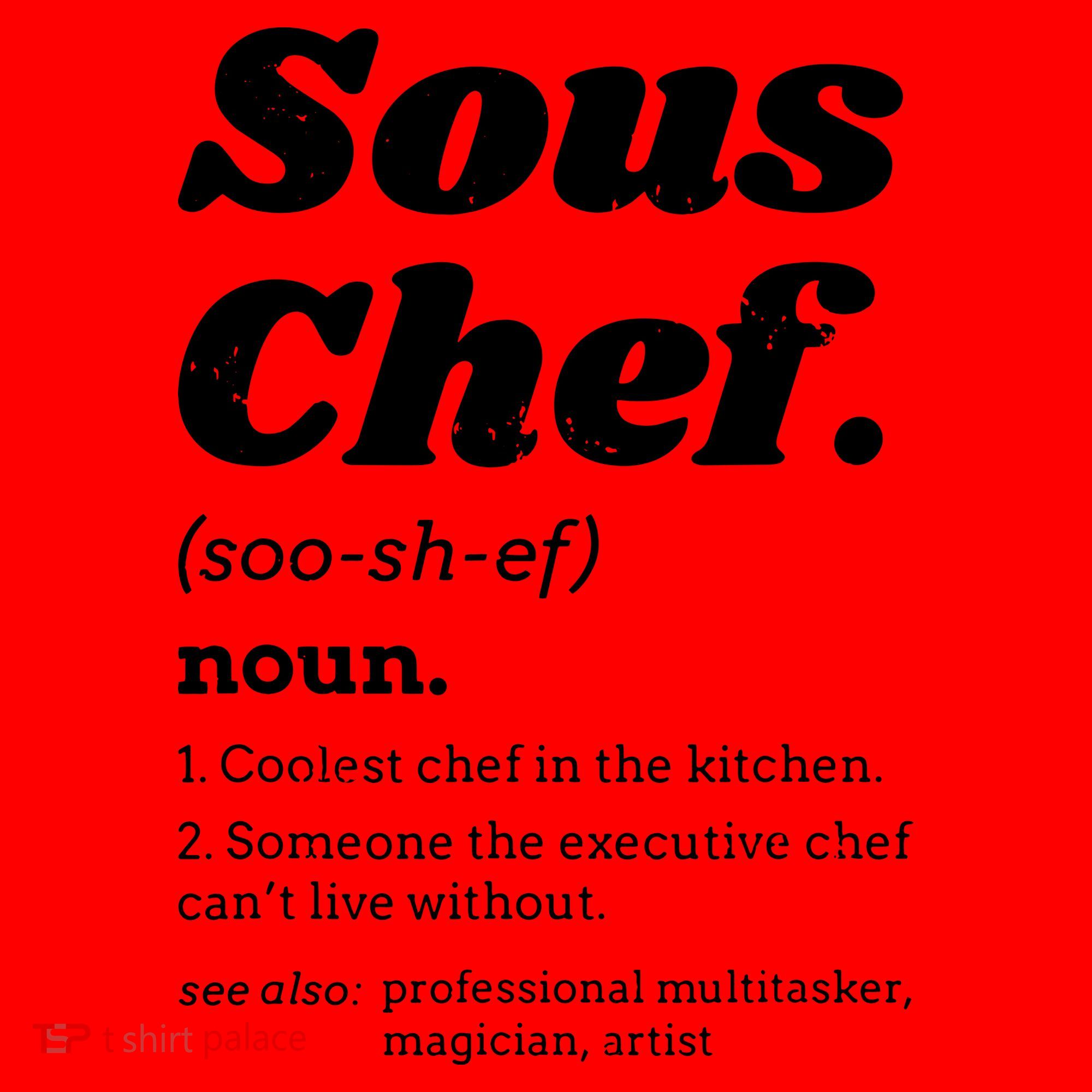 Sous Chef T Funny Definition Santa Hat