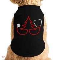 Stethoscope Christmas Tree Doctors Holiday Nurses Holiday Gift Doggie Tank thumb 0