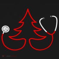 Stethoscope Christmas Tree Doctors Holiday Nurses Holiday Gift Backpack thumb 2