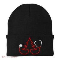 Stethoscope Christmas Tree Doctors Holiday Nurses Holiday Gift Beanie thumb 0