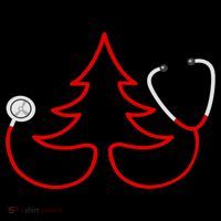 Stethoscope Christmas Tree Doctors Holiday Nurses Holiday Gift Women's Hoodie thumb 2