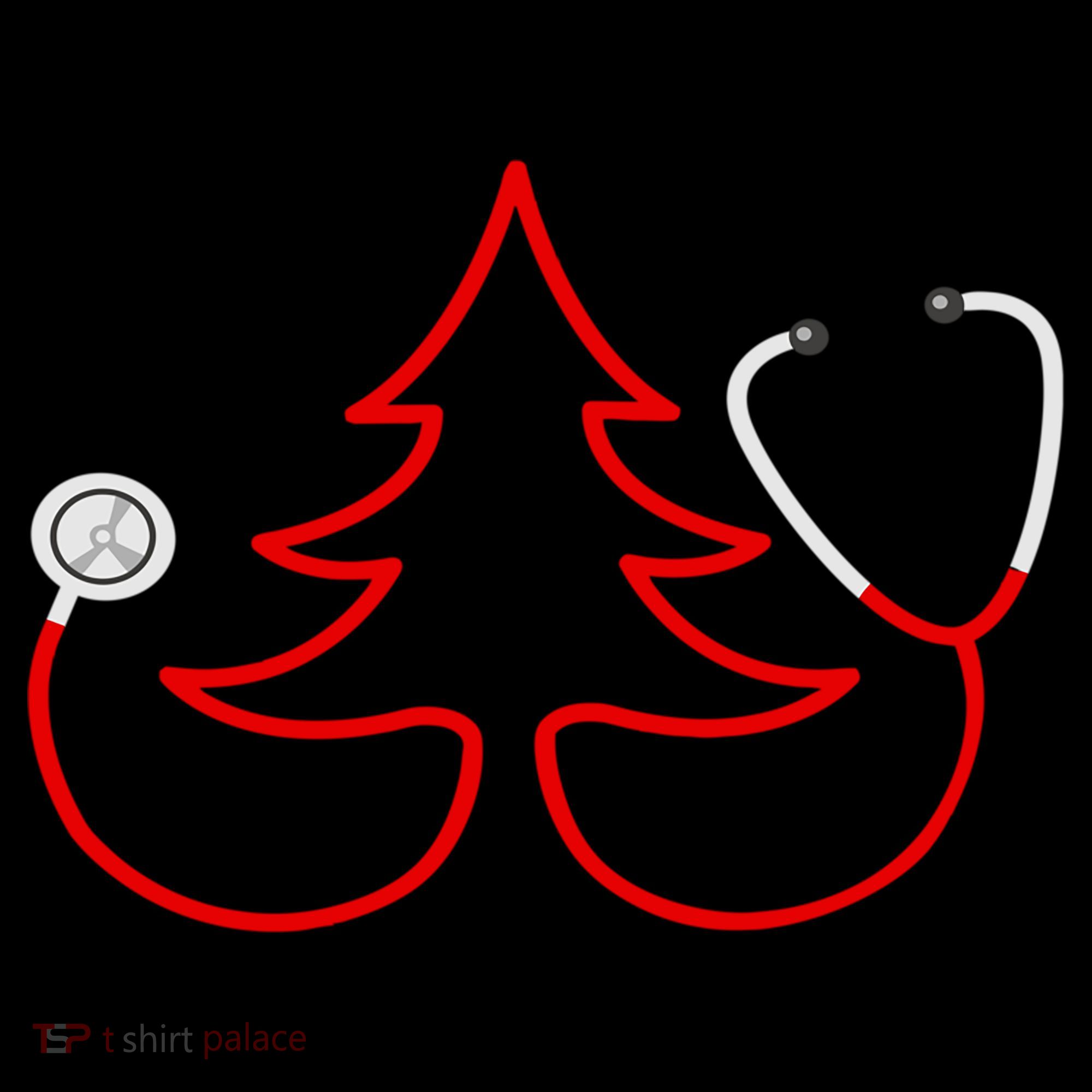 Stethoscope Christmas Tree Doctors Holiday Nurses Holiday Gift Women's Hoodie