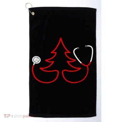 Stethoscope Christmas Tree Doctors Holiday Nurses Holiday Gift Golf Towel