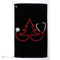 Stethoscope Christmas Tree Doctors Holiday Nurses Holiday Gift Golf Towel thumb 0