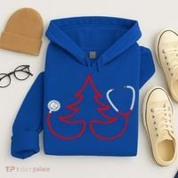 Stethoscope Christmas Tree Doctors Holiday Nurses Holiday Gift Hoodie thumb 4