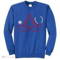 Stethoscope Christmas Tree Doctors Holiday Nurses Holiday Gift Sweatshirt thumb 0