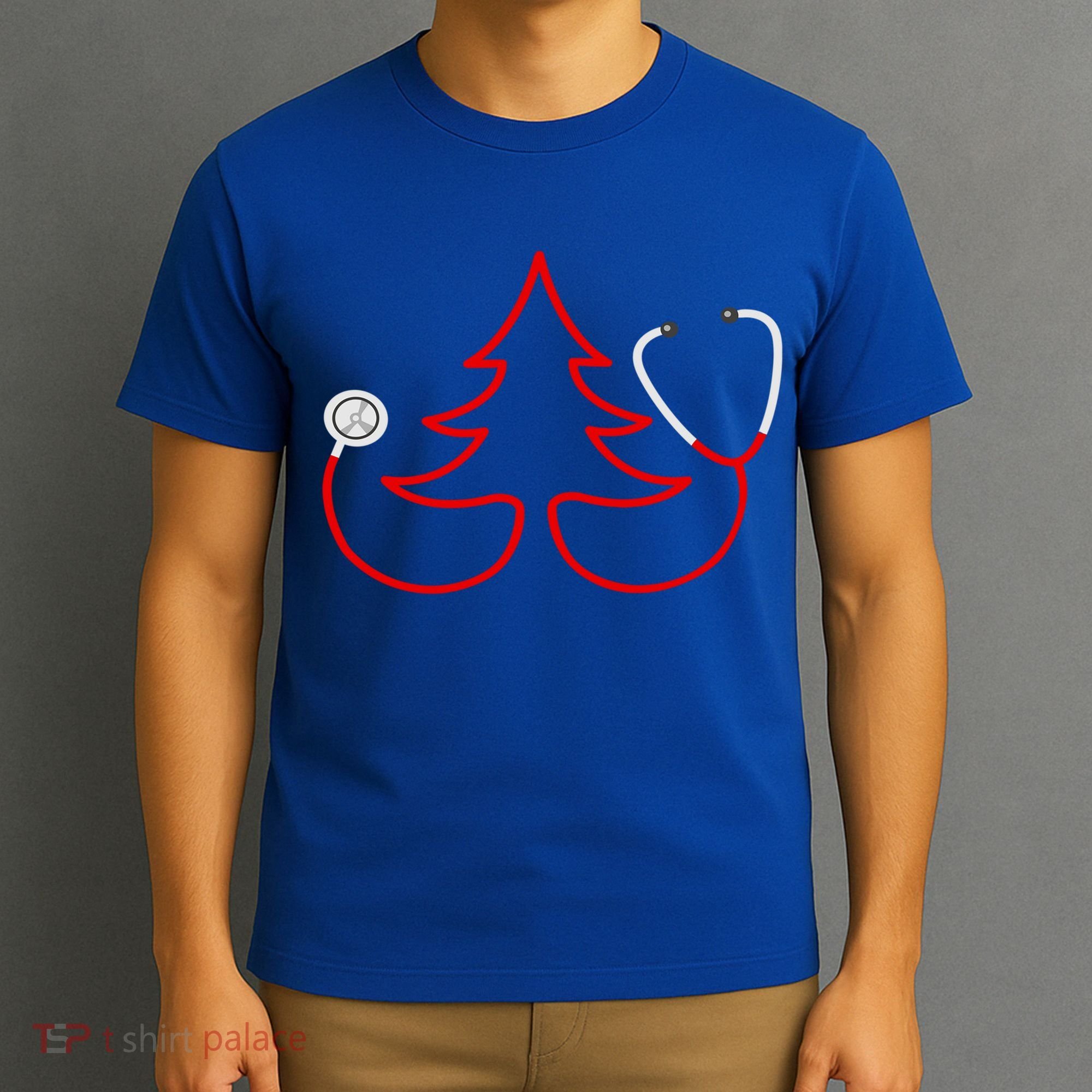 Stethoscope Christmas Tree Doctors Holiday Nurses Holiday Gift T-Shirt