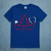 Stethoscope Christmas Tree Doctors Holiday Nurses Holiday Gift T-Shirt thumb 5