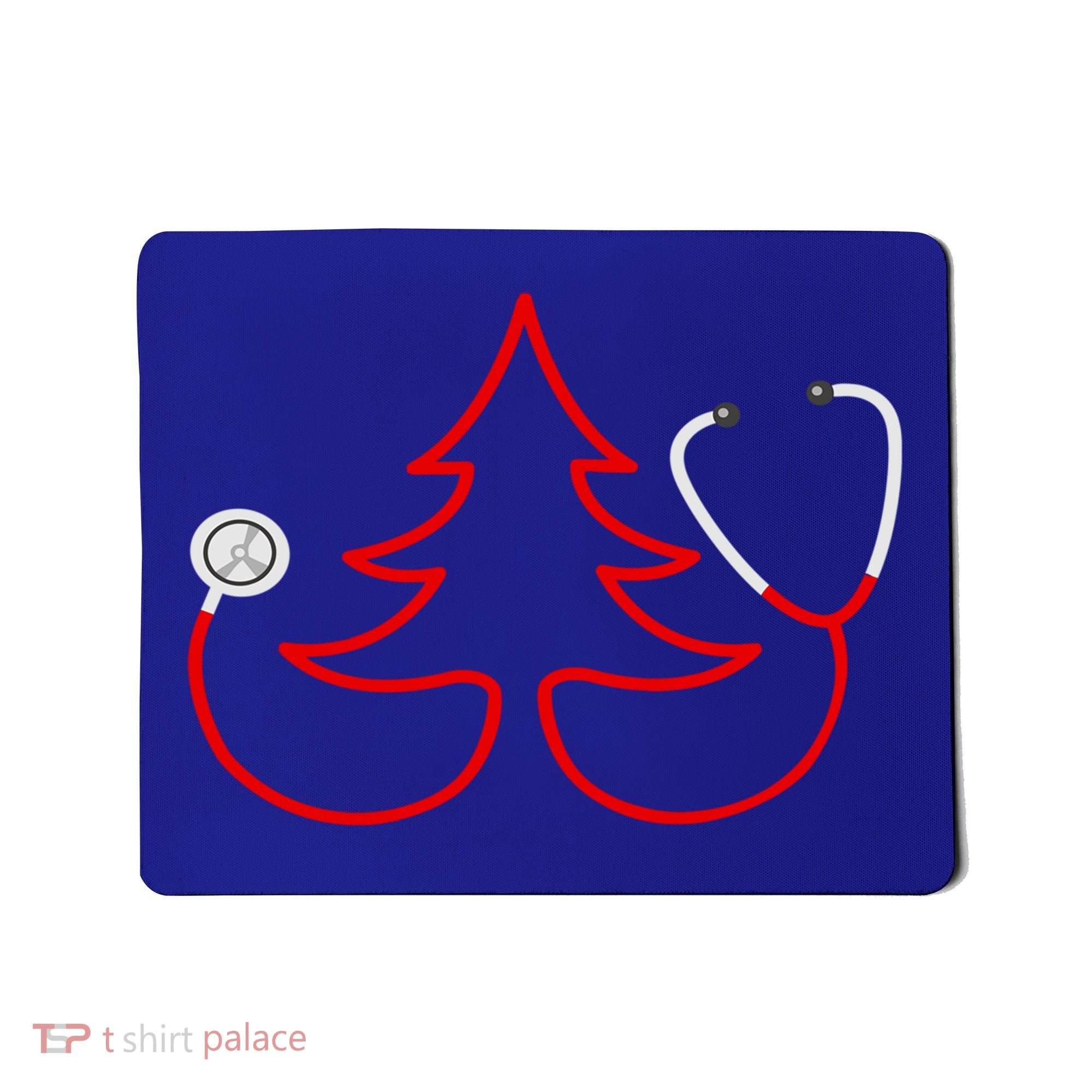 Stethoscope Christmas Tree Doctors Holiday Nurses Holiday Gift Mousepad
