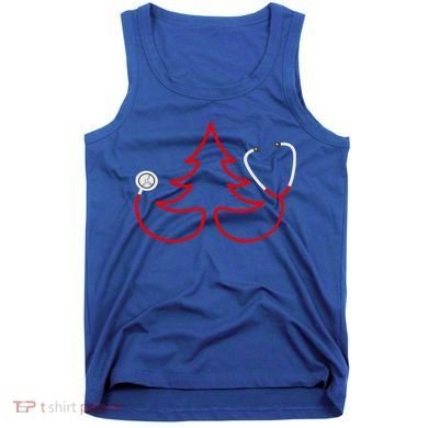Stethoscope Christmas Tree Doctors Holiday Nurses Holiday Gift Tank Top