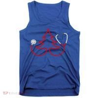 Stethoscope Christmas Tree Doctors Holiday Nurses Holiday Gift Tank Top thumb 0