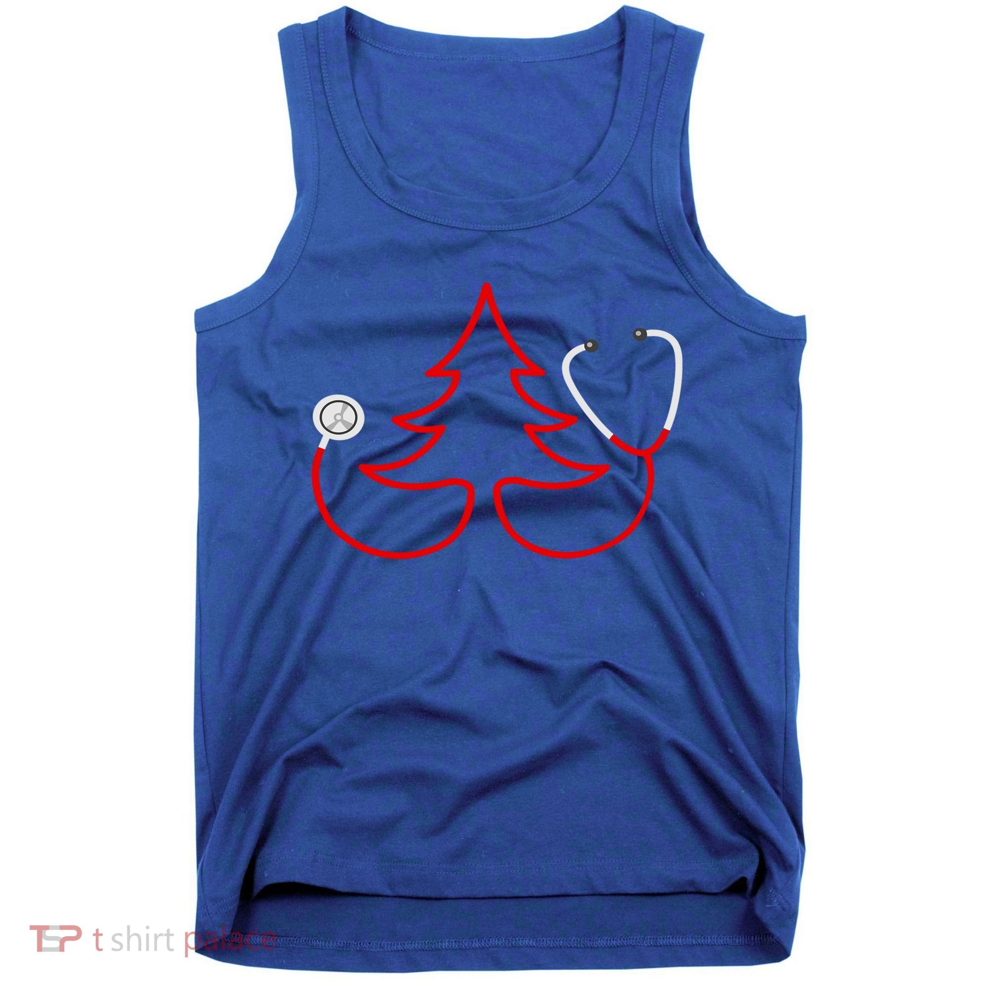 Stethoscope Christmas Tree Doctors Holiday Nurses Holiday Gift Tank Top