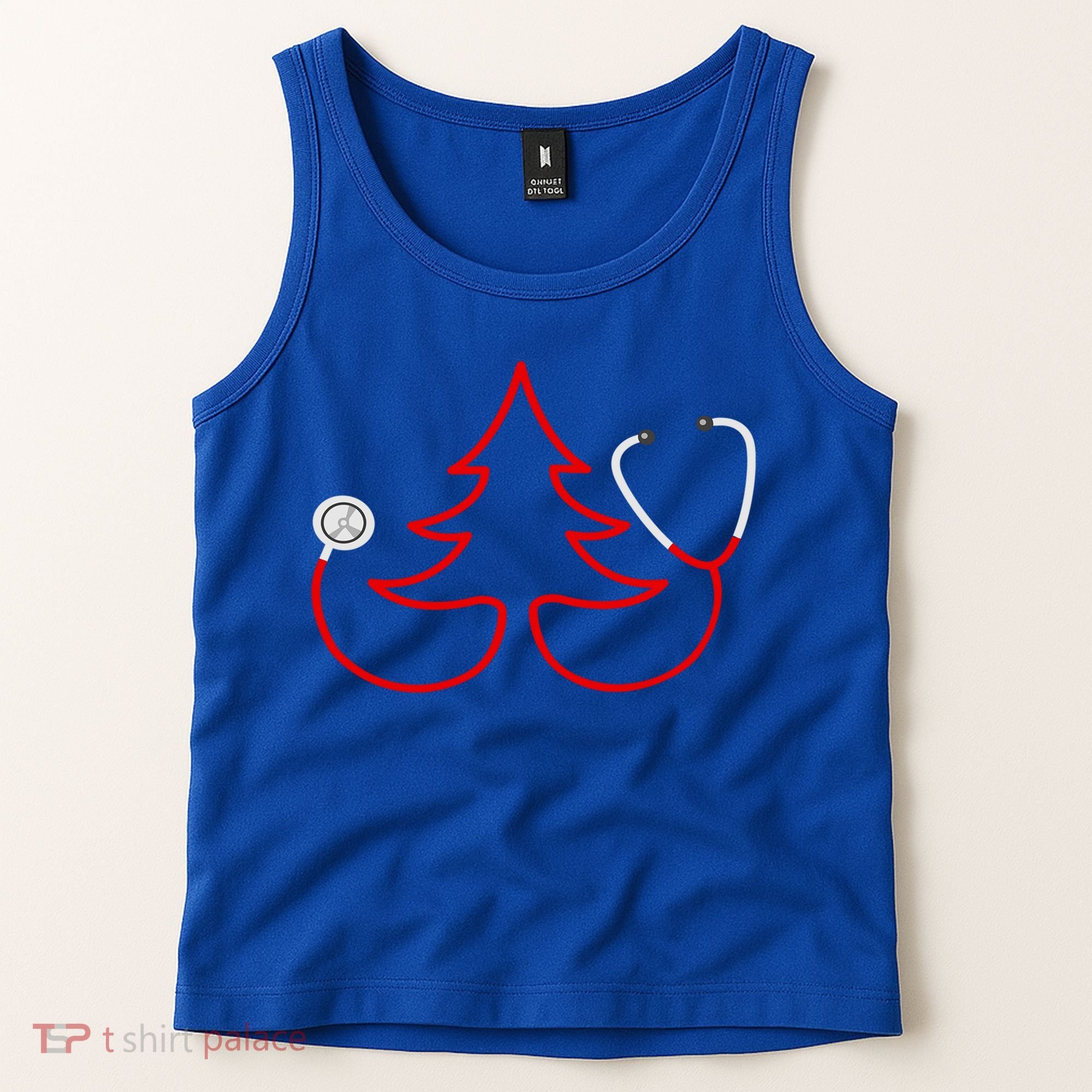 Stethoscope Christmas Tree Doctors Holiday Nurses Holiday Gift Tank Top