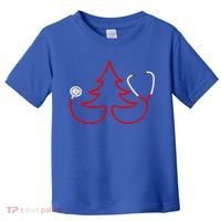 Stethoscope Christmas Tree Doctors Holiday Nurses Holiday Gift Toddler T-Shirt thumb 0