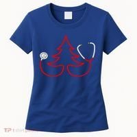 Stethoscope Christmas Tree Doctors Holiday Nurses Holiday Gift Women's T-Shirt thumb 0