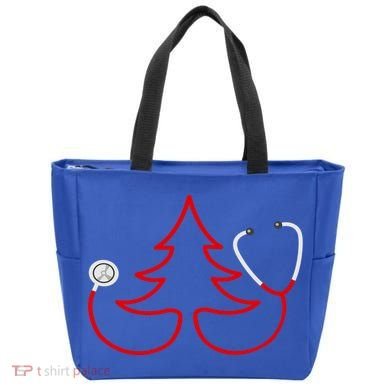Stethoscope Christmas Tree Doctors Holiday Nurses Holiday Gift Tote Bag