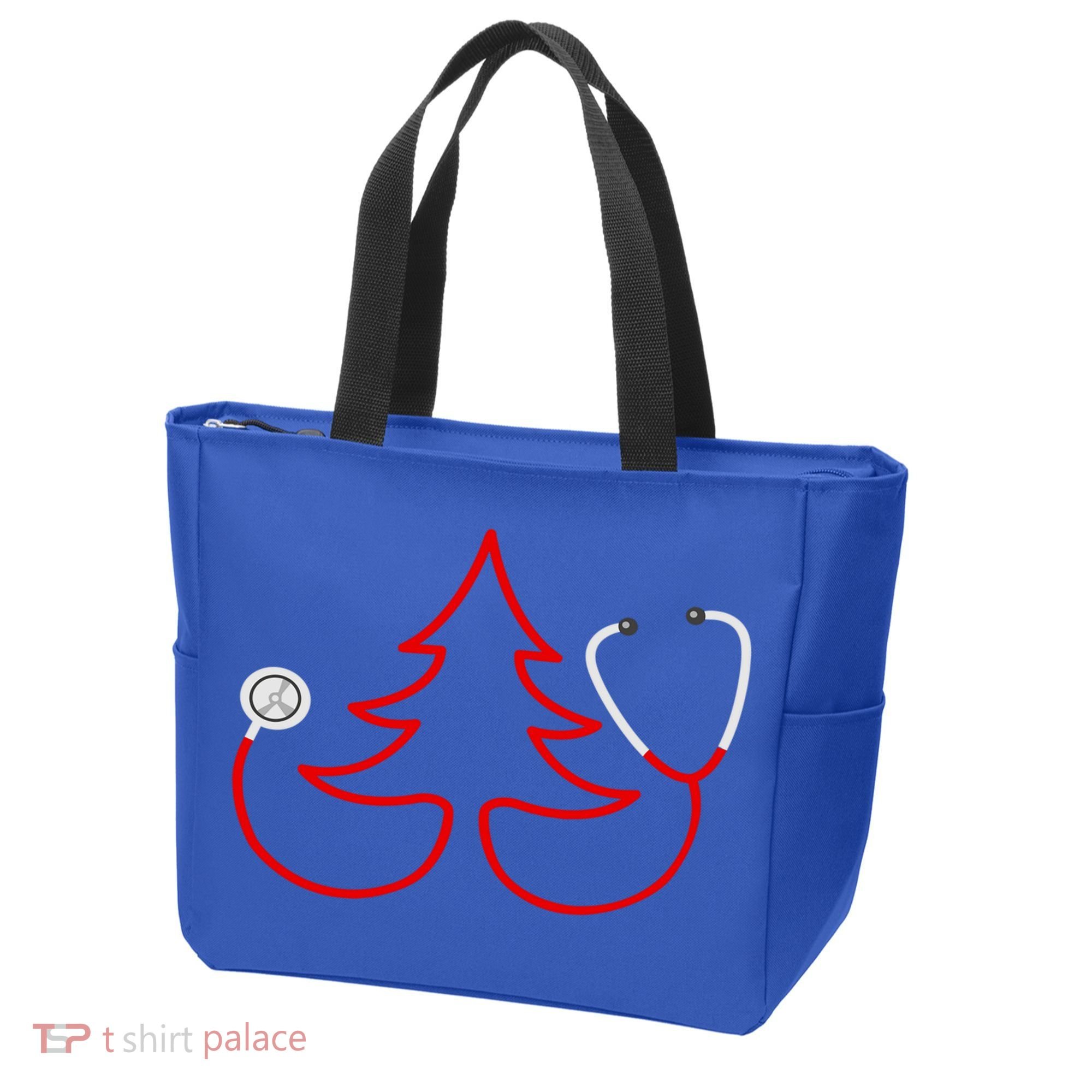 Stethoscope Christmas Tree Doctors Holiday Nurses Holiday Gift Tote Bag